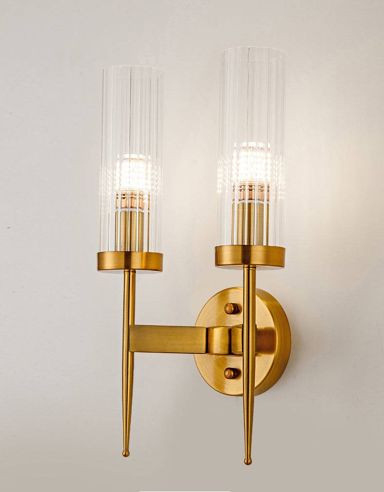 Pour Your Light, Not Your Drink: Dual Long Wall Light with Glass Vibe (Gold)
